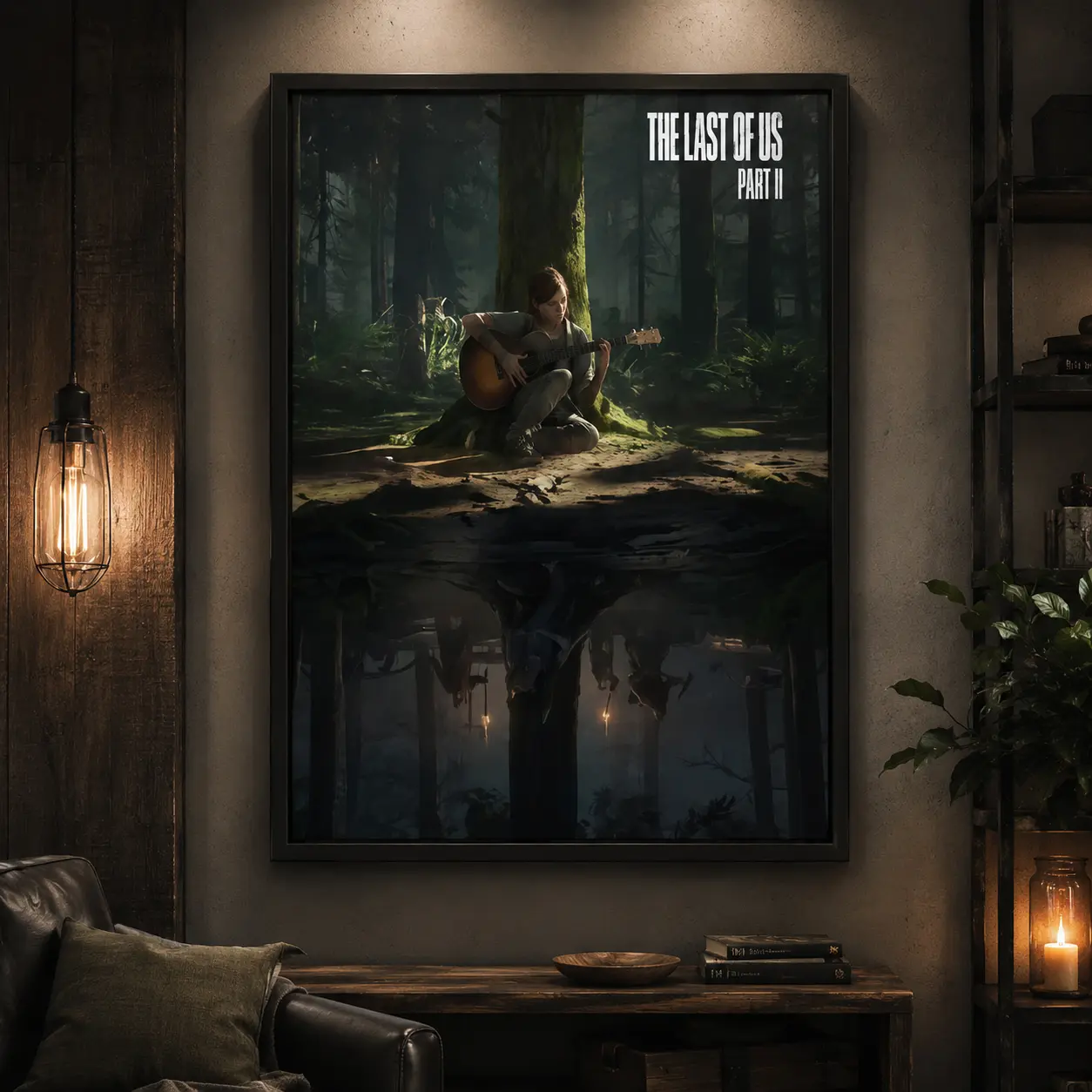 The Last of Us Game Poster, The Last of Us Classic Gamer Poster, Canvas Wall Art Print, Horror Survival Game Wall Decor, Dark Gaming Room Poster for Bedroom, Dorm, Office, Man Cave, Gift for Video Game Fans, Retro Game Art, Gamer Room Decor