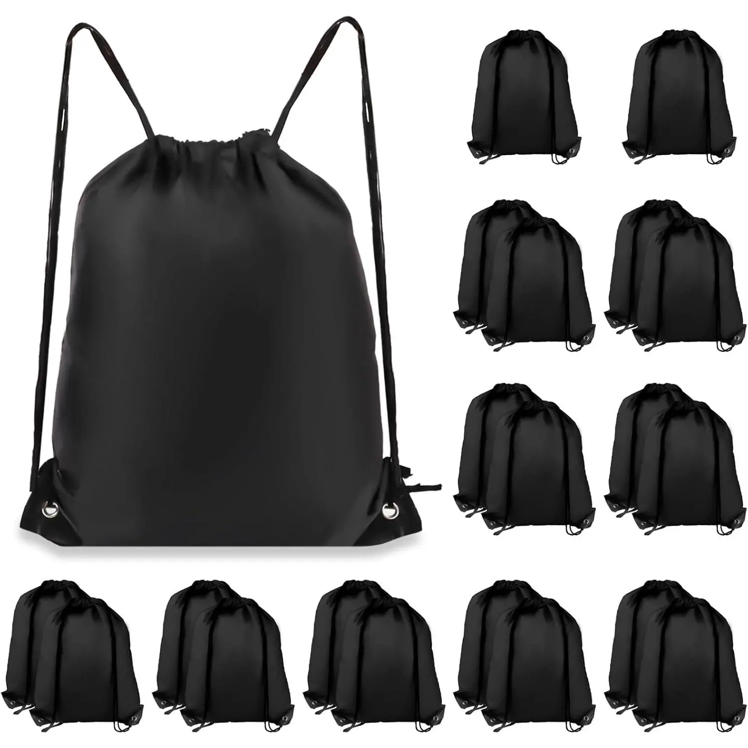 20 Pack Drawstring Backpacks, Lightweight Cinch Bags for Sports, Gym, Travel, Swimming, School, Parties & Outdoor Activities