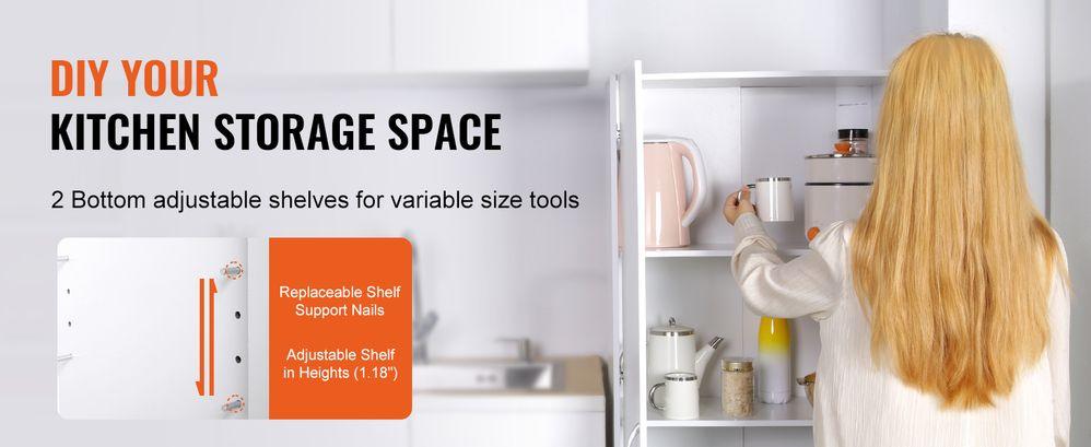 VEVOR Kitchen Pantry Cabinet 60" Tall Food Pantry Storage Cabinet 110LB Loading VEVOR Kitchen Pantry Cabinet 60" Tall Food Pantry Storage Cabinet 110LB Loading