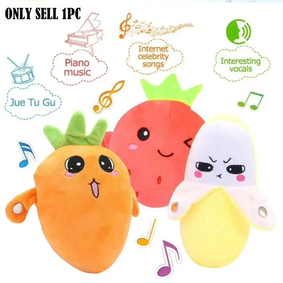 Cartoon Fruit Sensory Rhythm Piano Doll Toy, Baby Interactive Fruit Doll, Musical Plaything for Kids, Fun Educational Gift
