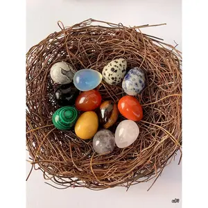 DIY Bag Accessories Natural Easter Egg-Shaped Stones - Polished Quartz, Tiger Eye Crystals, Handmade Gemstone Pebbles - Easter Decorations, Meditation Tools, Thoughtful Gifts for Home, Office