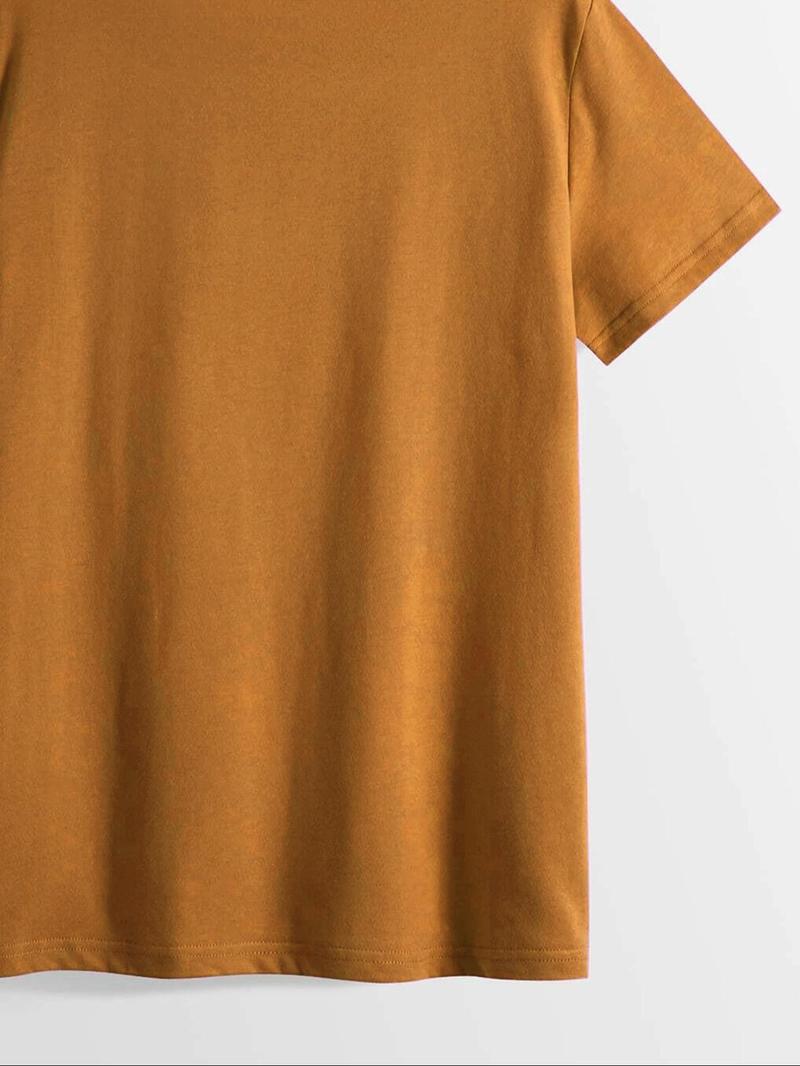 Women's Sunflower Print Round Neck Tee, Summer Clothes Women, Casual Short Sleeve Crew Neck T-shirt for Summer, Summer Outfits 2024, Graphic Tees, T Shirts for Women, Women's Top for Daily Wear