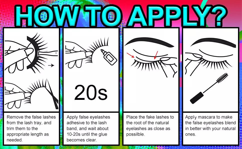 Manga Lashes Natural Look False Eyelashes Anime Lashes Mink Wispy Fluffy Spiky 3D Volume Eyelashes Pack Korean Japanese Asian Cosplay Fake Eyelashes Look Like Individual Cluster 7 Pairs by