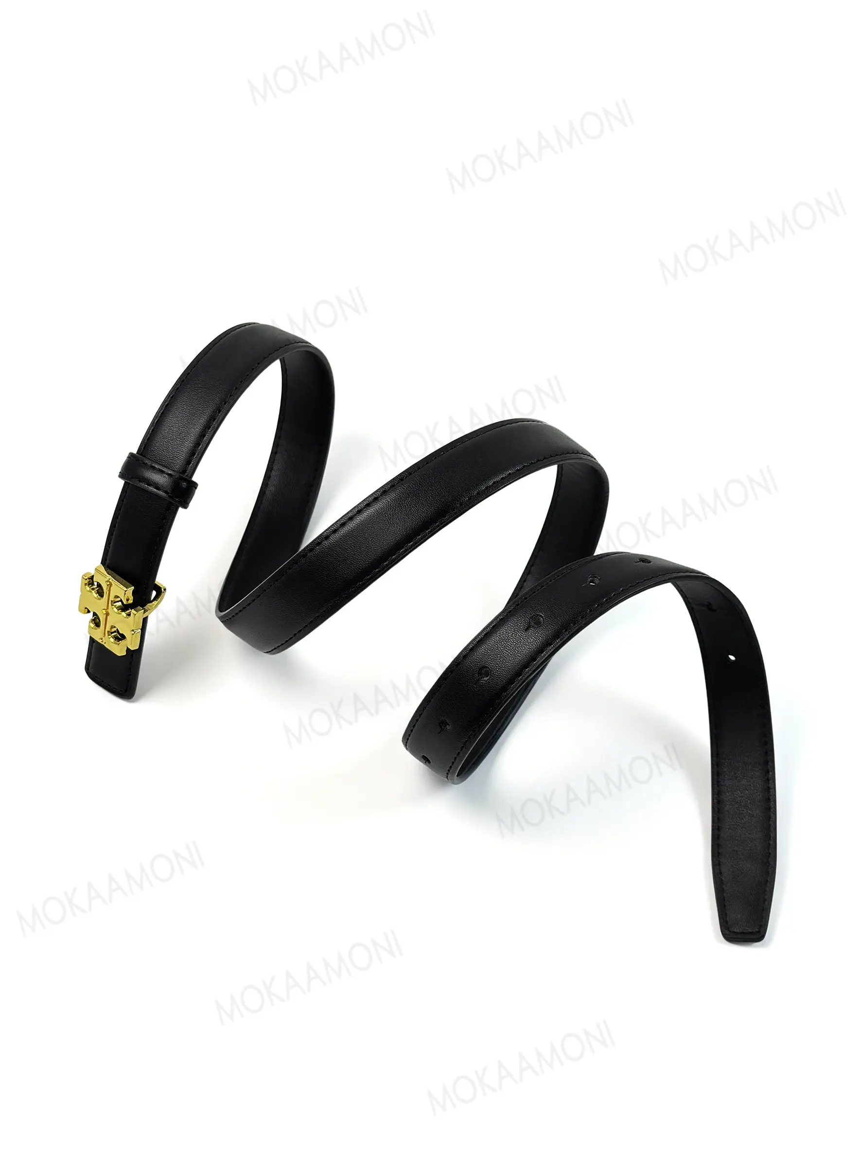 Women's Lightweight Office PU Belt, Vintage Horse Shoe Letter Metal Buckle, Comfortable All-Day Wear, No Pressure