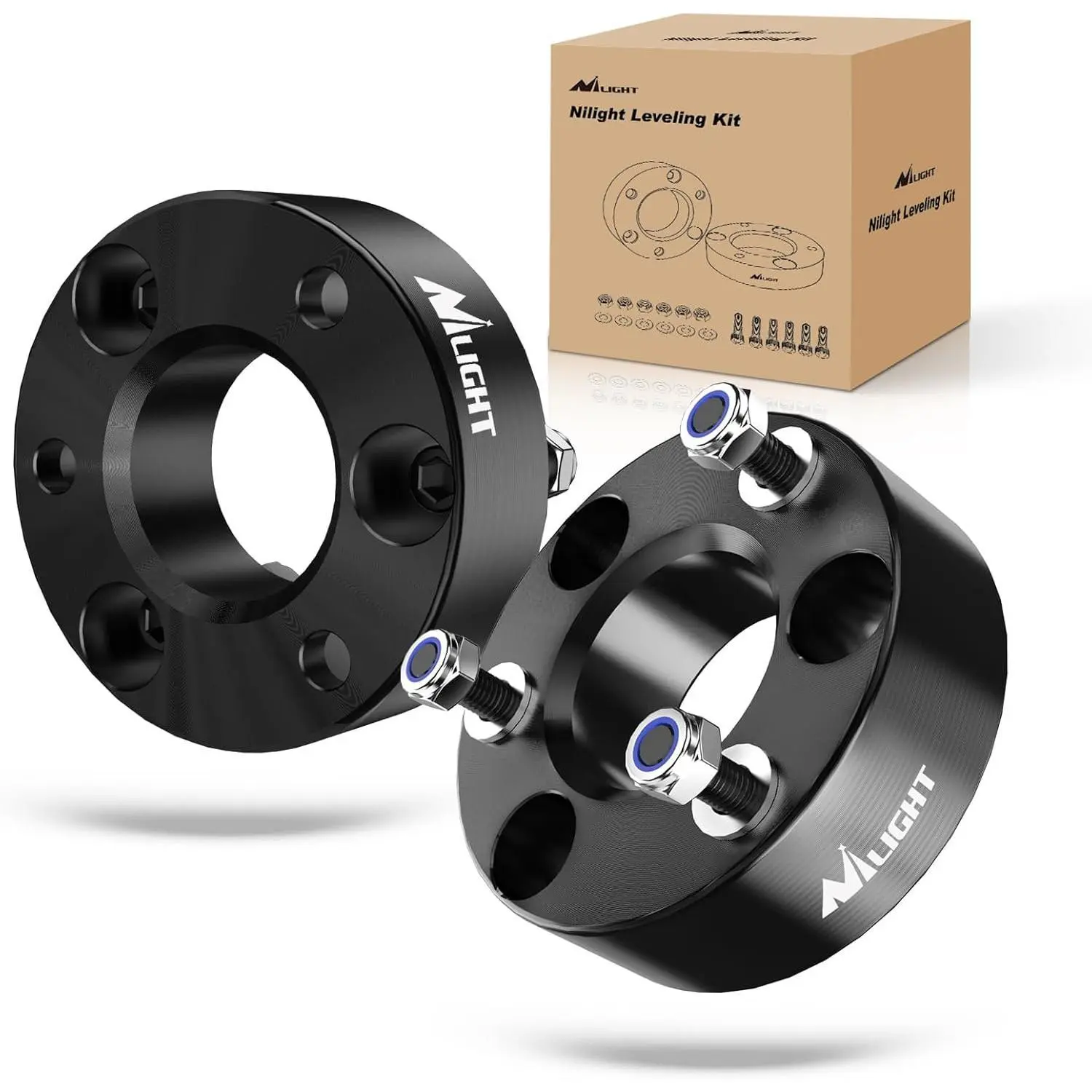 Nilight 2.5 inch Front Leveling Kit Lift Strut Spacers for 2006-2023 Dodge Ram 1500 4WD 2018 2019 2020 2021 2022 2023 Front Raise Suspension Strut Spacers