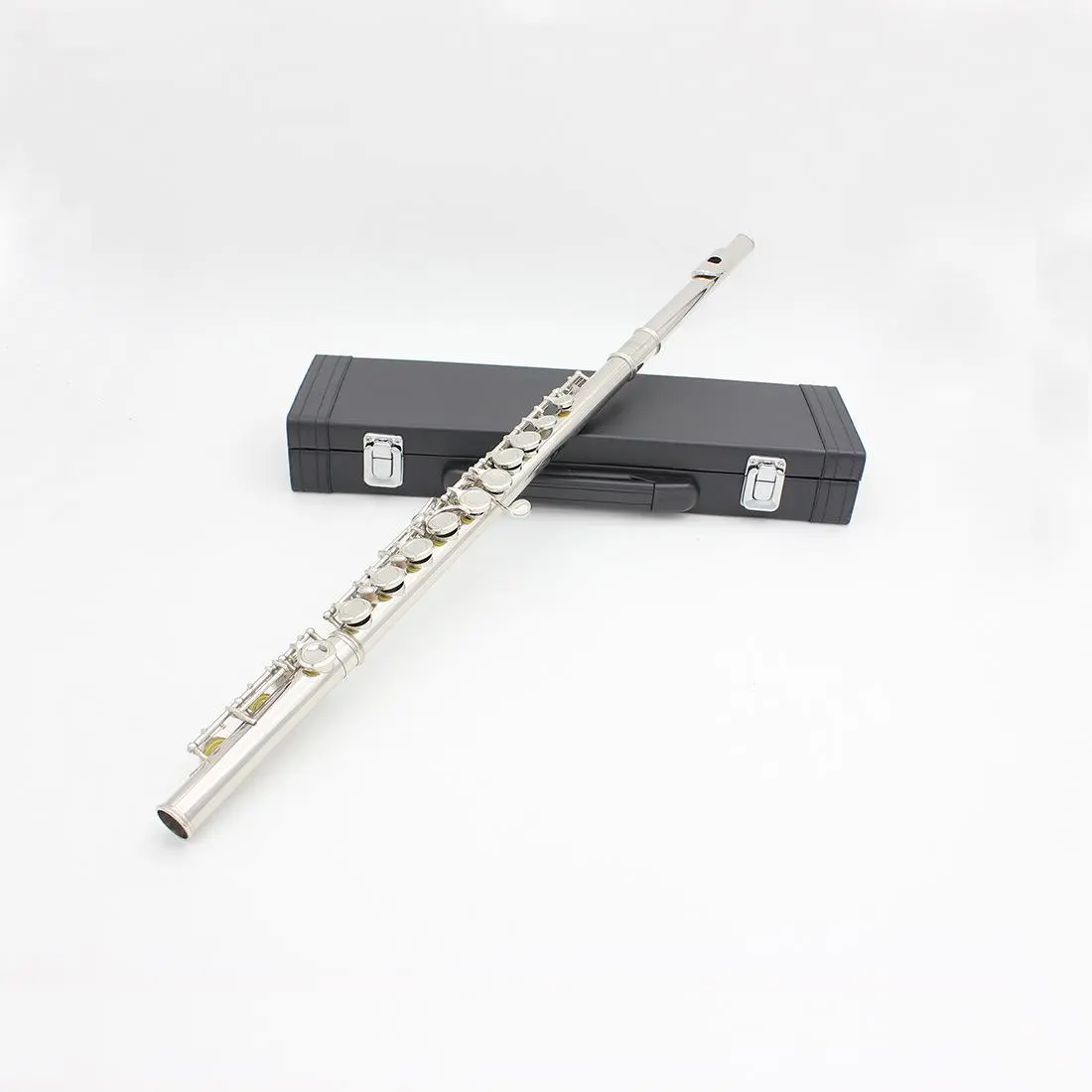 Slade Neutral 16-Key Silver Color Flute, E Key Nickel Plated C Tuning, Student Beginner Exam Performance Instrument, Music Tool