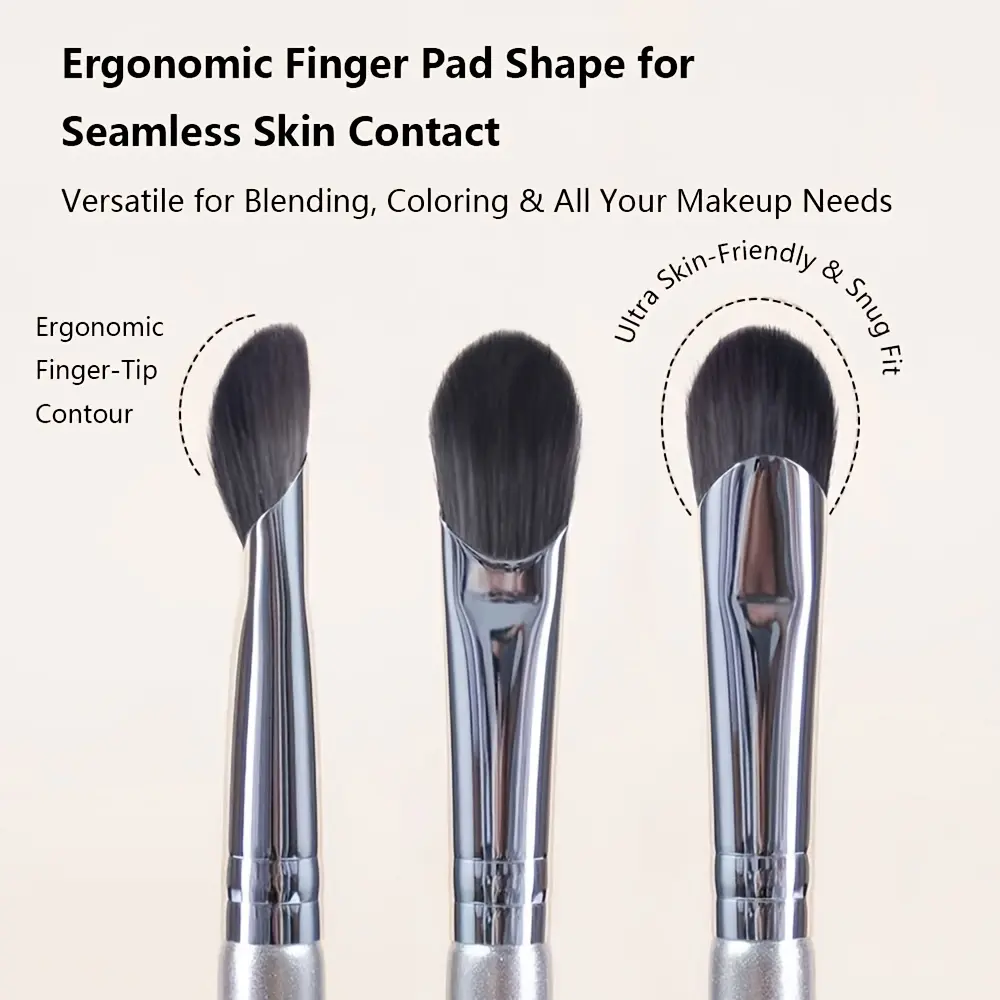 2-Stick Eyeshadow Brush Set - 1-Pair Finger Pad Kit with Large & Small Soft-Tip Brushes, Versatile for Smooth Blending & Highlighting, 2 Sticks, Versatile For Blending, Smoothing, Large/Small Size, Makeup Enthusiasts, Box Set Eye Brushes