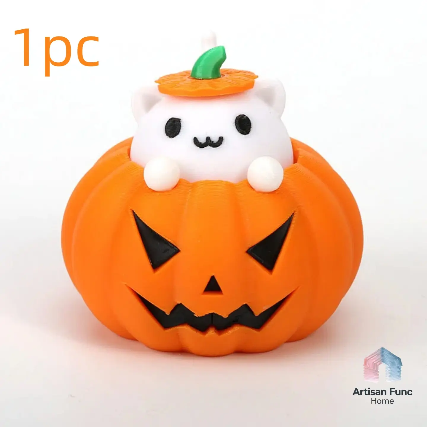 1pc 3D Printed Pumpkin Cat Halloween Stress Relief Button, Unique Design for Festival Decoration, Perfect Gift for Halloween Enthusiasts