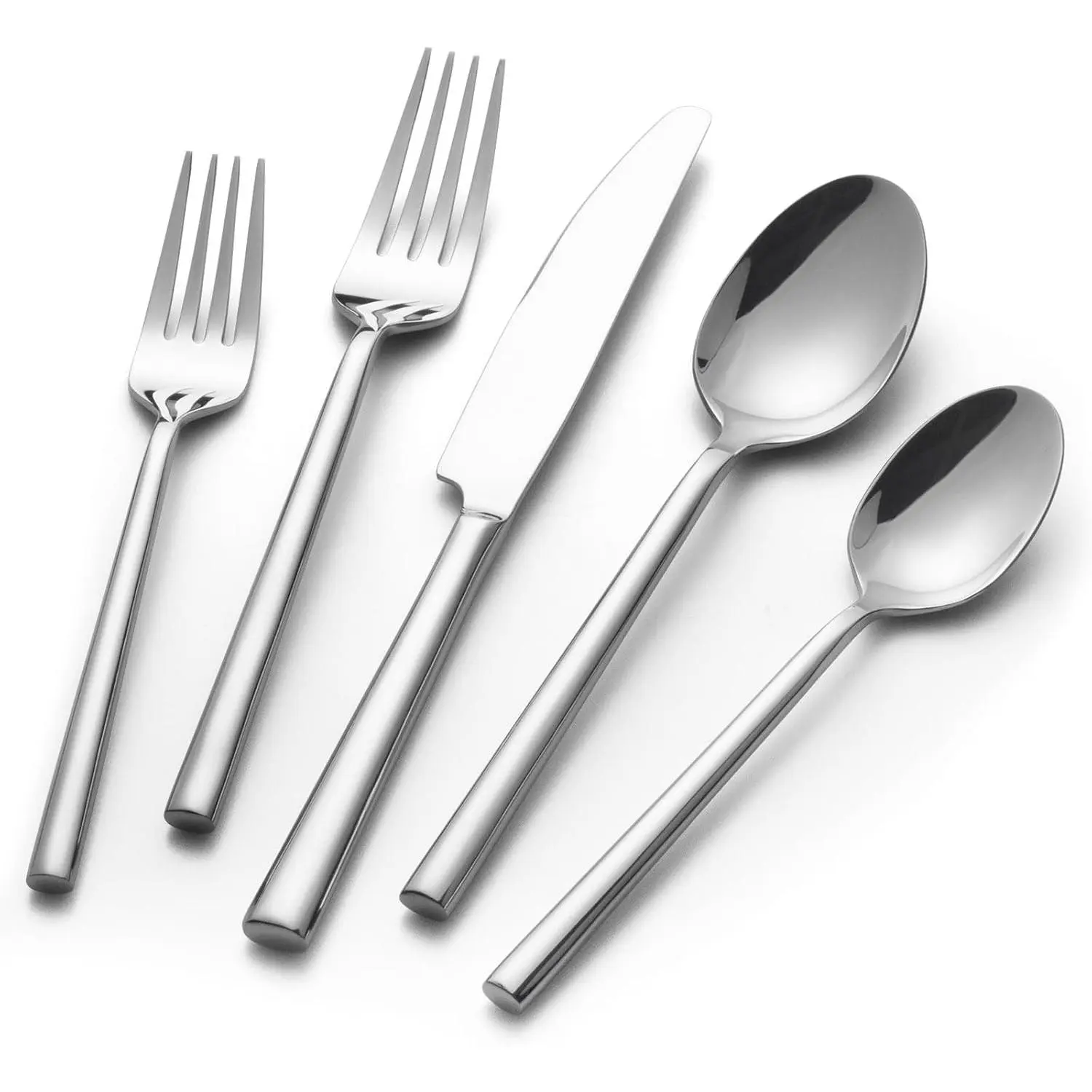 Alata Potter 20-Piece Forged Stainless Steel Silverware Flatware Cutlery Set, Service for 4, Mirror Finish, Dishwasher Safe