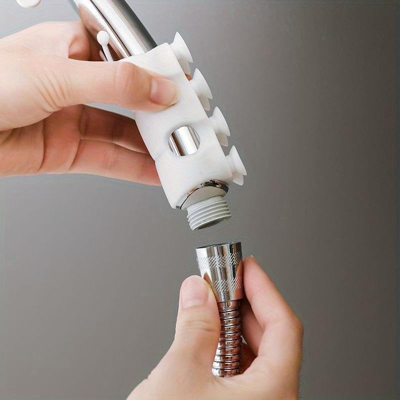 3 Counts Shower Head Suction Holder,Random color Wall Mounted Silicone Fixed Seat, Bathroom Accessories, Home Organizer for Bathroom