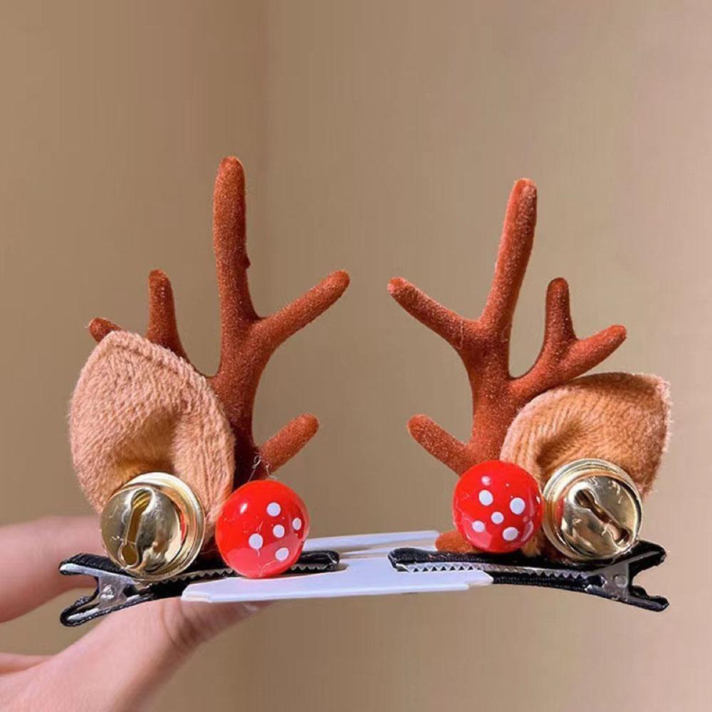 1 Pair Christmas Antler Hair Clips,Christmas Hair Decoration for Children,Deer Ear Headbands,Adult Headwear Hair Accessories