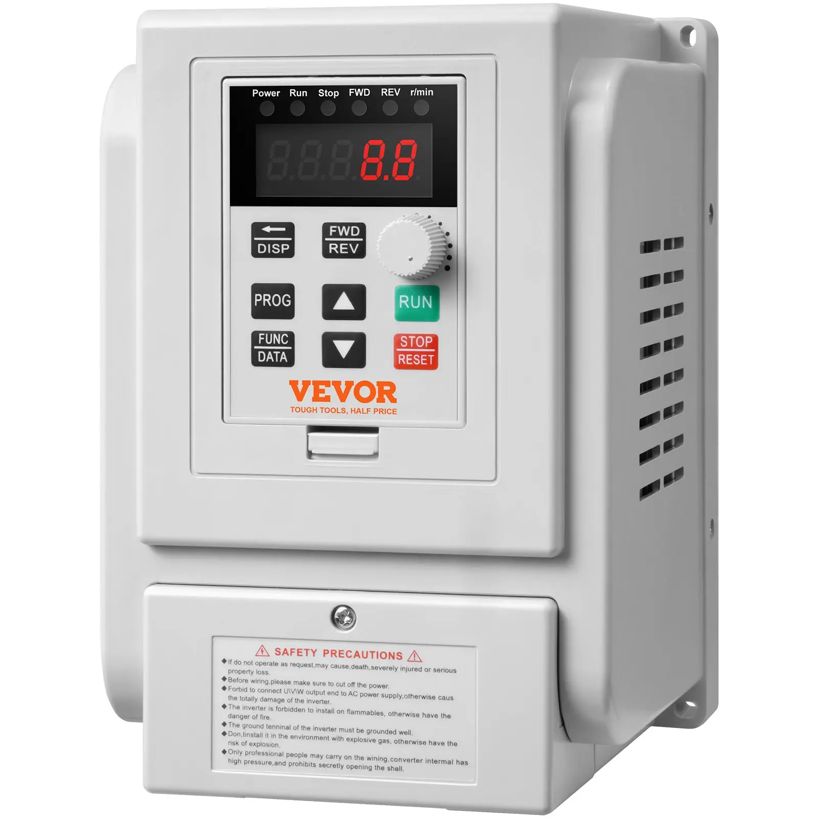 【DealsForYouDays】VEVOR VFD 5HP, 4KW, 18A, 1 Phase 220V-240V Input to 3 Phase 220V-240V Output Variable Frequency Drive, 0-400Hz VFD for AC Motor Speed Control