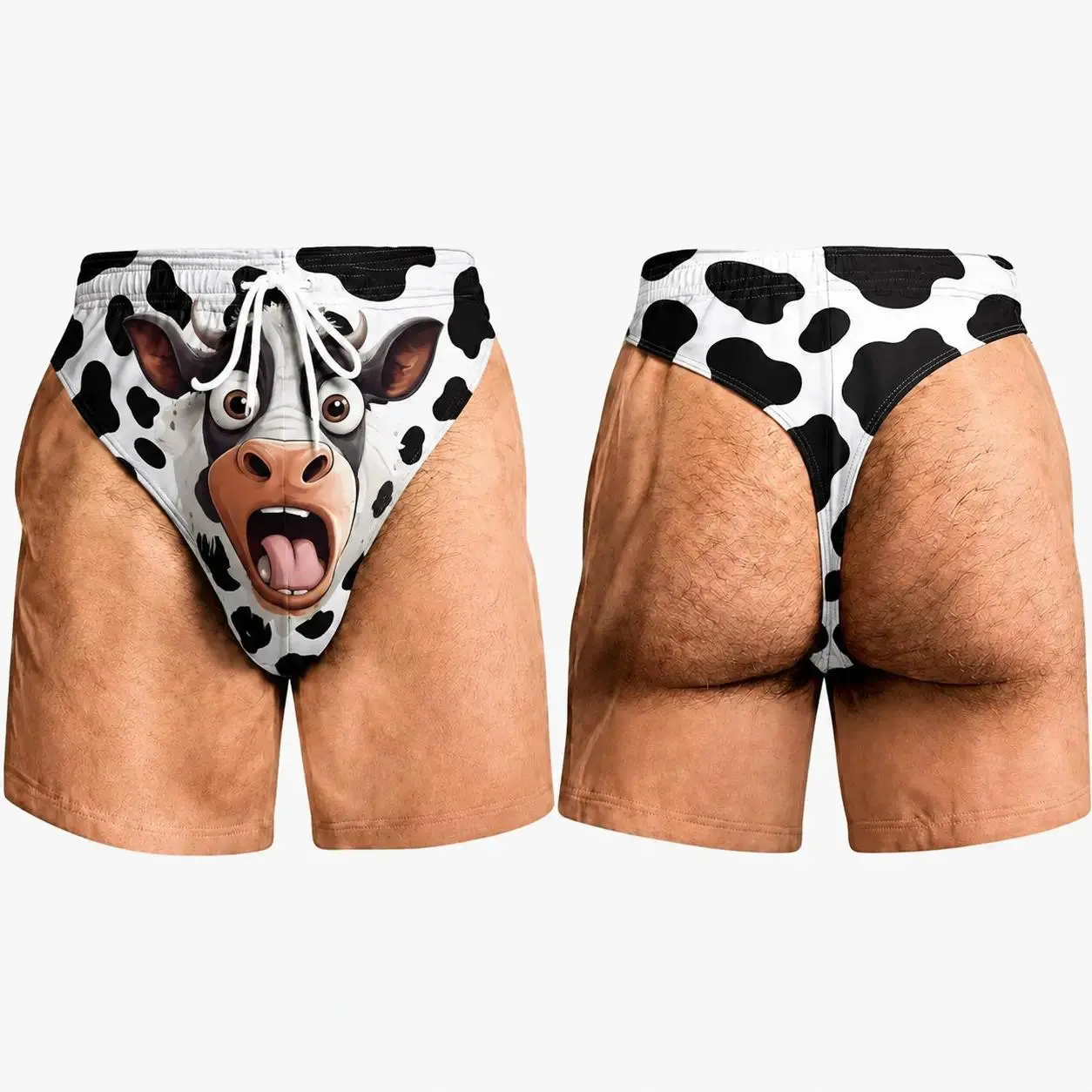 Men's Novelty Swim Trunks Chill Quick Dry Beach Shorts with Mesh Lining, Dual Pockets Funny Ugly Summer Hawaiian Board Shorts Vacation Gifts for Him