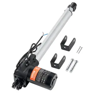 VEVOR Linear Actuator 12V, 12 Inch Heavy Duty 1320lbs/6000N Linear Actuator, 0.19"/s Linear Motion Actuator with Mounting Bracket IP44 Protection for Electric Door Industrial Machinery Vessels Cargo