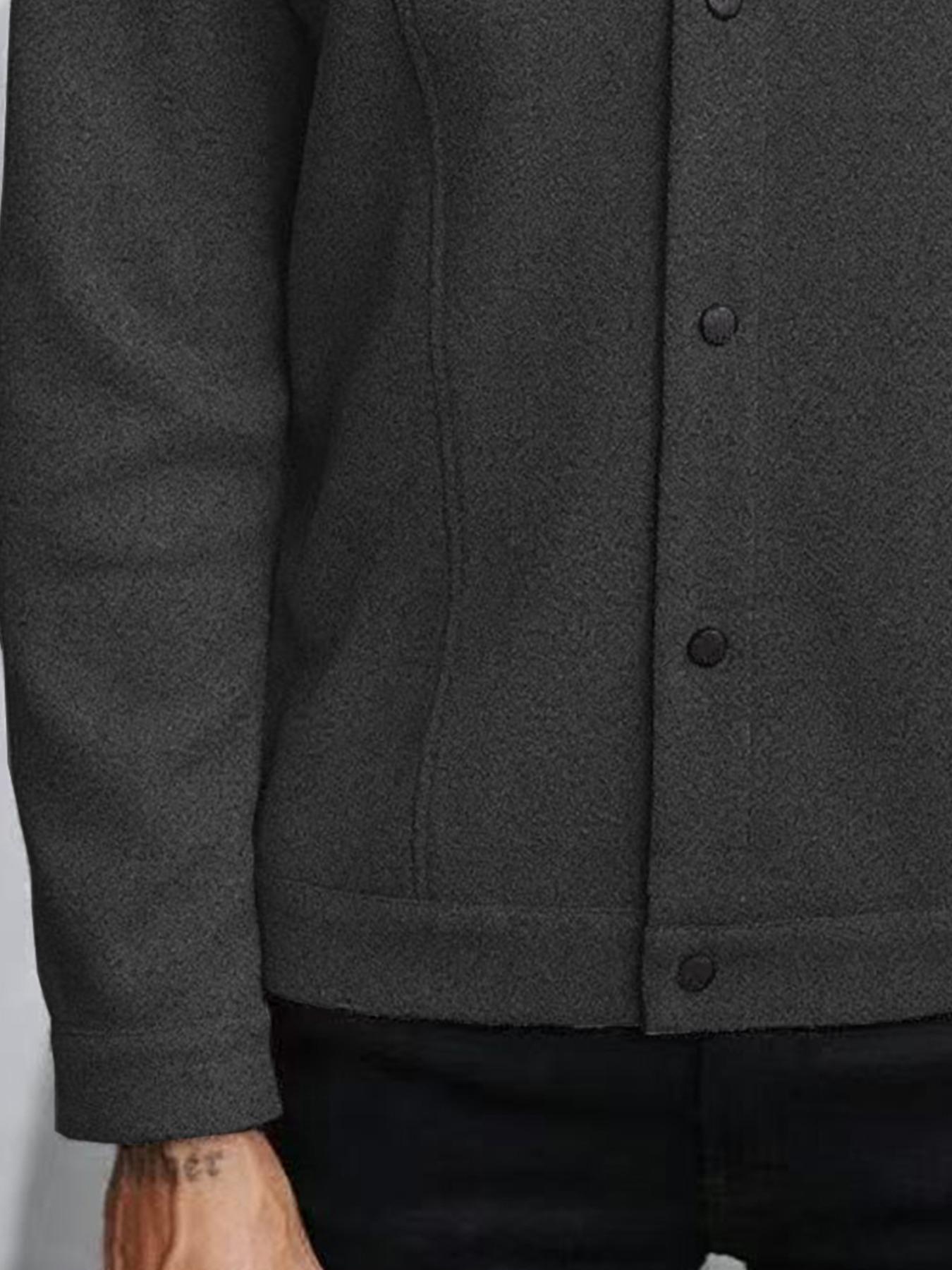 Men's Casual Wool Blend Jacket Coat, Stylish and Versatile Design for Both Casual and Formal Occasions, Perfect for All Seasons