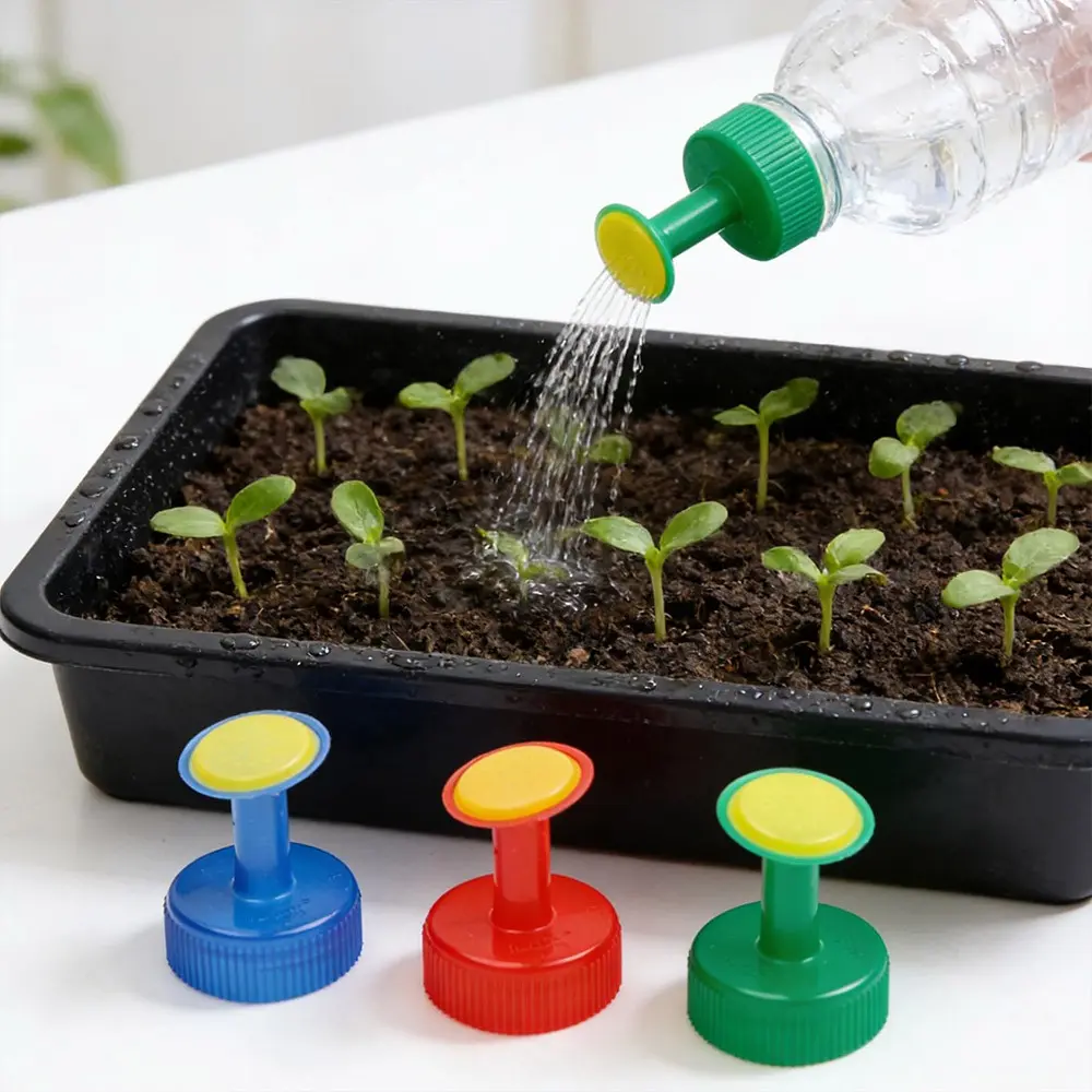3-Pack Bottle Cap Sprinkler Nozzles DIY Irrigation Heads Easy Connect for Indoor Outdoor Potted Plants Garden Lawn Watering System