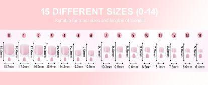 150Pcs French Press On Toenails - Short Square Round Shape, 15 Sizes Baby Pink Full Cover Fake Toe Nail Tips for Women