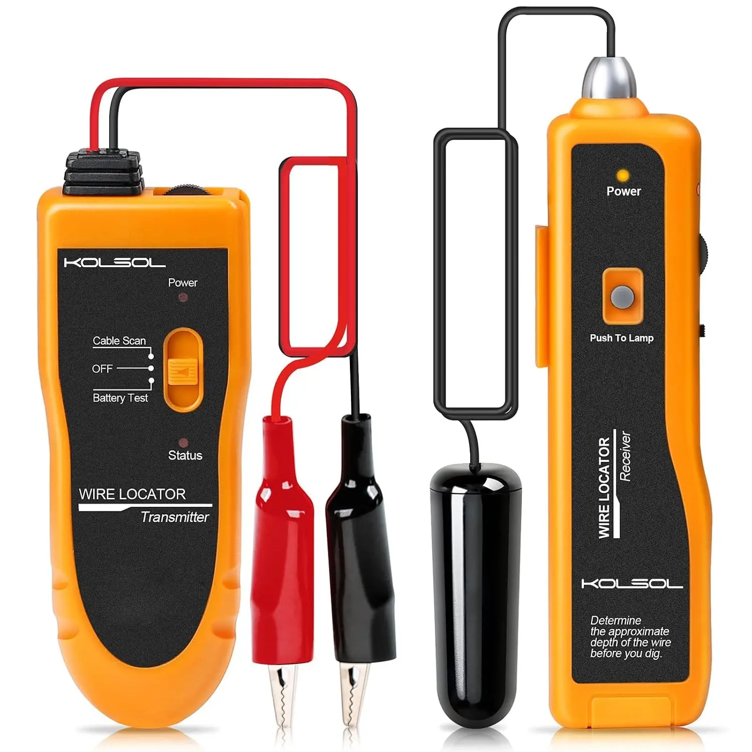Underground Cable Locator Wire Tracer with Earphone Cable Tester for Dog Fence Cables Irrigation Control Wires