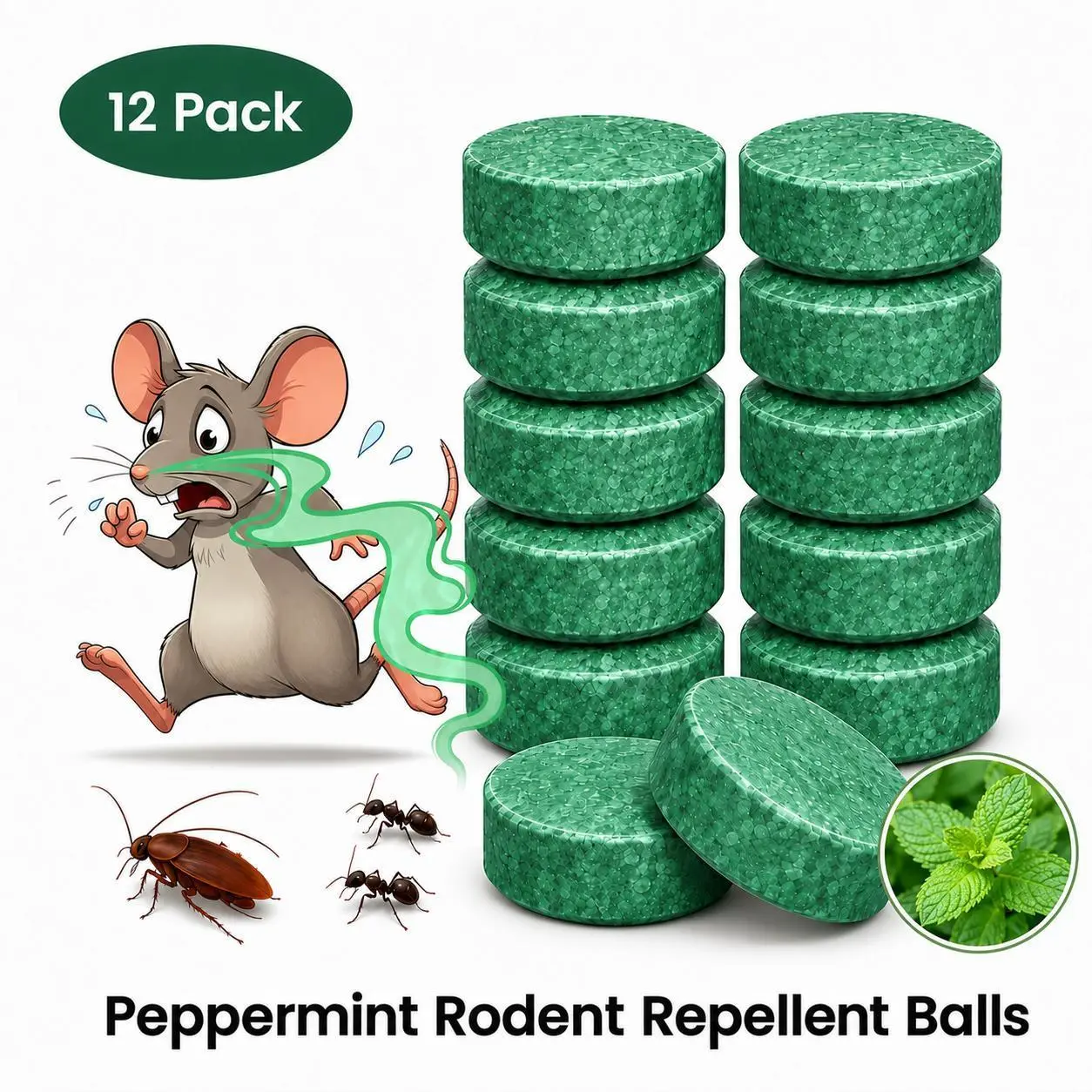 Rodent Repellent Peppermint Oil Mouse Repellent Fast Acting All-in-One Formula Deters Rats Mice Ants Eco-Friendly Cost-Effective User-Friendly Long Lasting