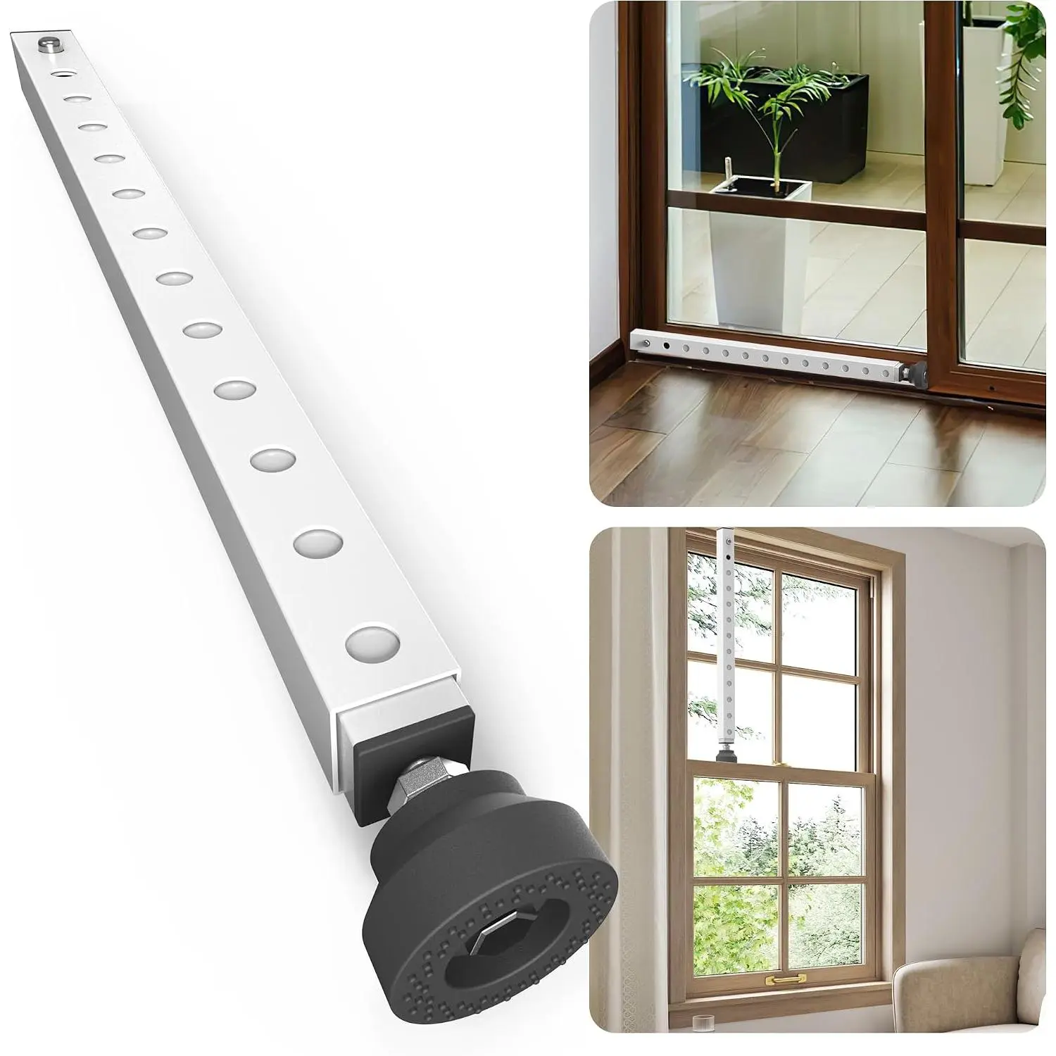 1 Pack Adjustable Window  Bars for Inside, 17-33 Inch
