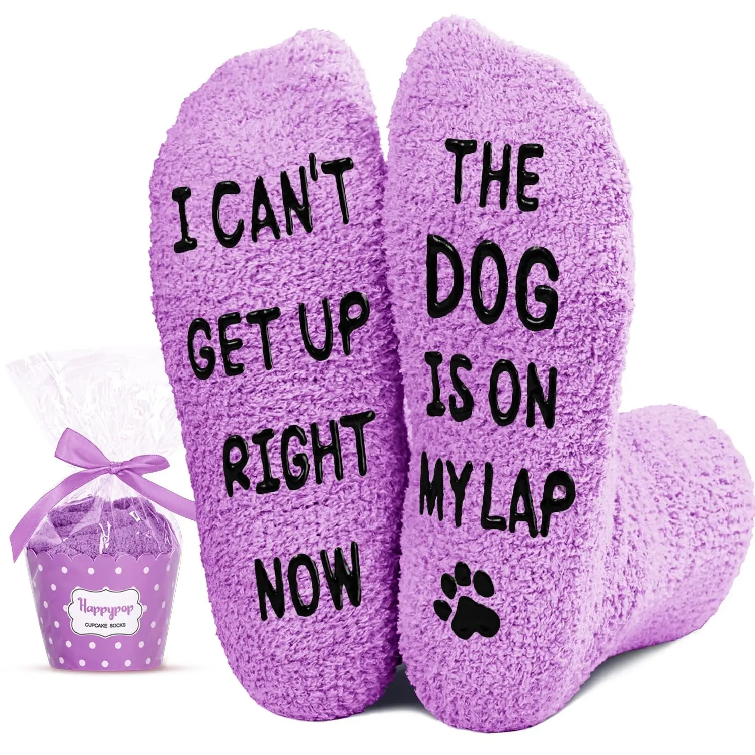 HAPPYPOP Dog Socks for Women Men - Birthday Gifts for Dog Lovers, Funny Stockings Christmas for Mom Dad Presents