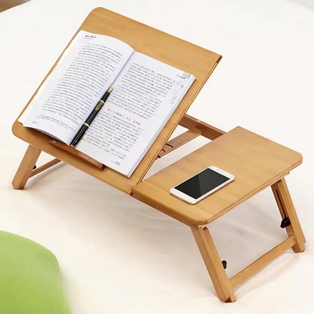 19.6" Foldable Coffee Table, Collapsible Bamboo Low Table for Small Spaces, Multi-Functional Floor Desk for Home Office, Bedroom, Study & Living Room – Space-Saving Portable Design