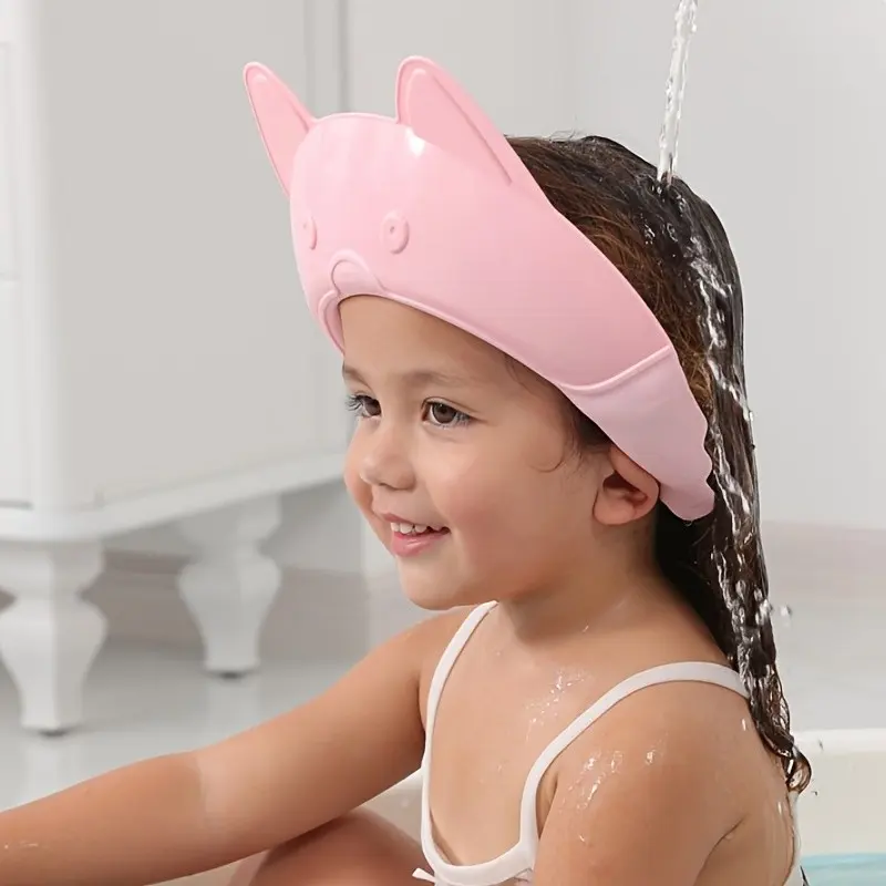 Cartoon Hair Washing Hat, Adjustable Size, Water-Proof Shower Bathing Cap, Soft and Comfortable, Easy to Clean, Durable