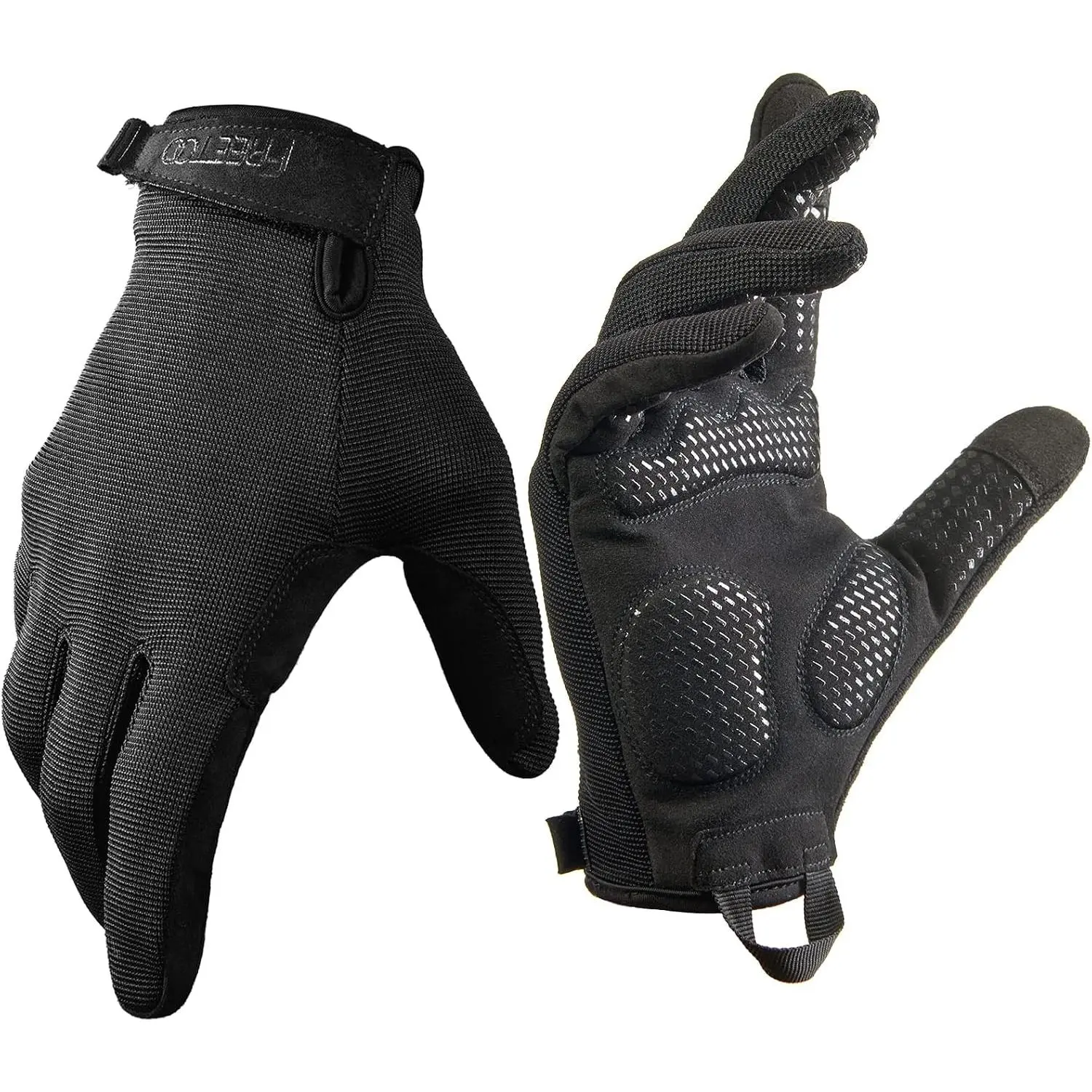 FREETOO Full-Finger Workout Gloves for Men, Padded Gym Gloves with Excellent Grip and Palm Protection
