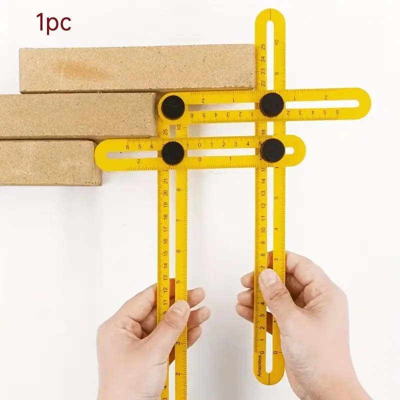 Multifunctional Flexible Plastic Four-Fold Ruler, Portable Measurement Tool, Precise Scales, Ideal for Woodworking, DIY, Engineering, Gifts