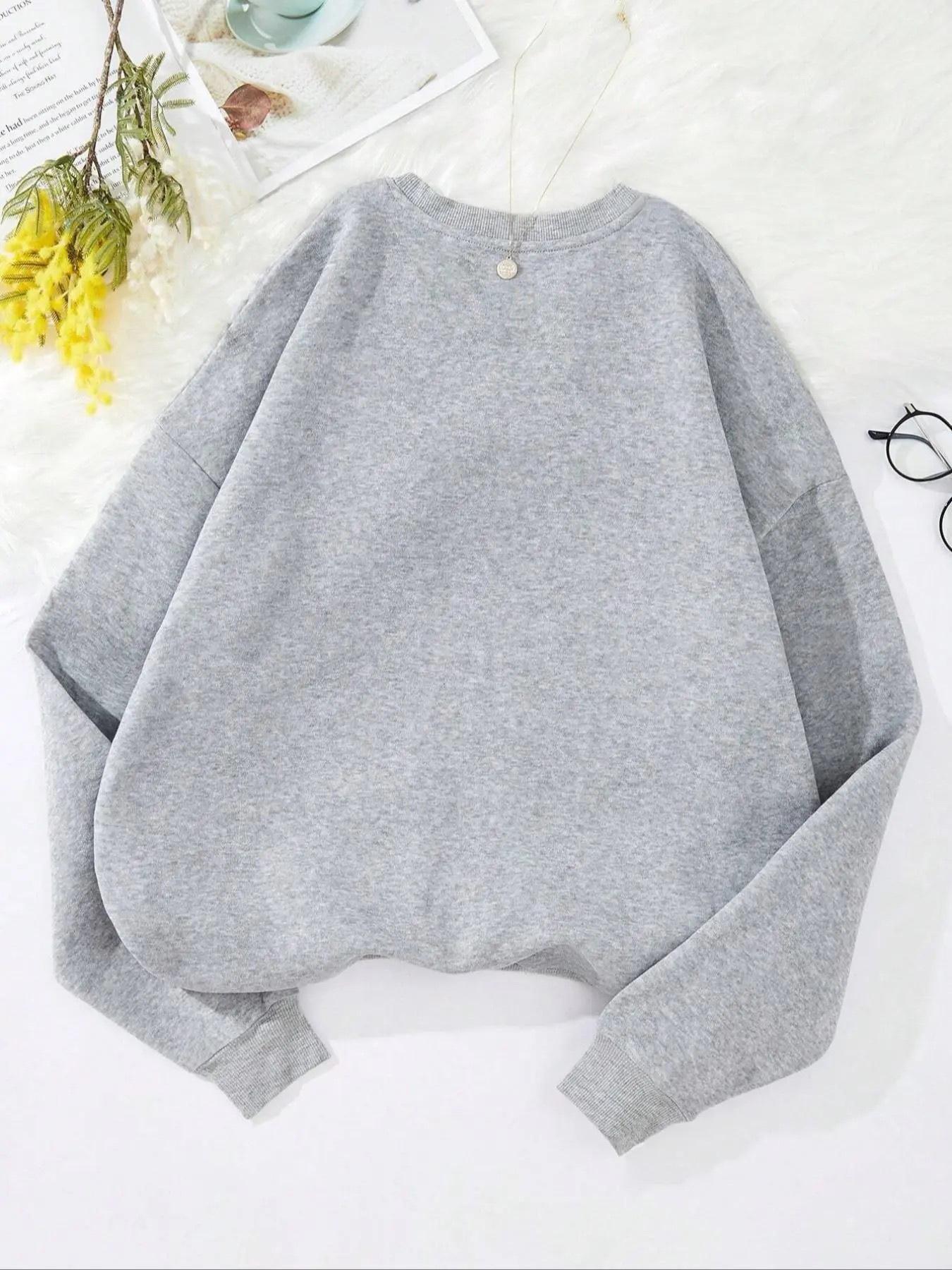 Cherry Pattern Pullover Sweater, Soft Comfortable Fabric, Fashionable Casual Wear, Loose Fit, Suitable for All Seasons
