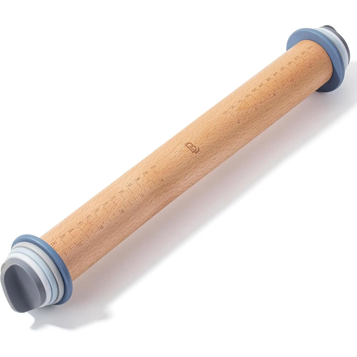 - Adjustable Rolling Pin with Thickness Rings, 13.8", 4 Rings | 2-10 mm / 1/16"-3/8",  Rolling Pins for Baking Bread, Pizza, Doughs
