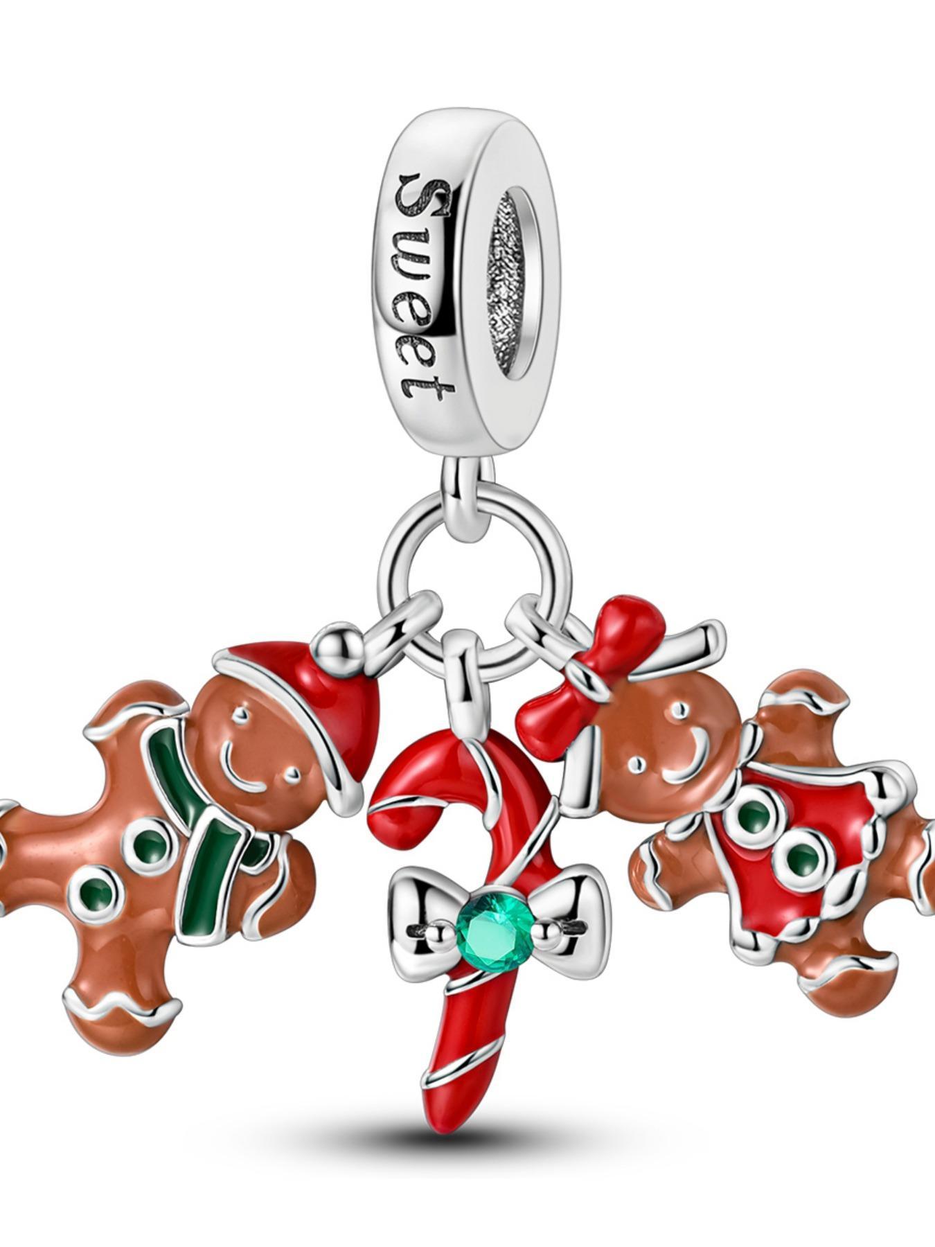 Gingerbread Man Design Pendant, Cute Gingerbread Man Charm, Fashion Diy Jewelry Accessories for Women & Girls, Trendy All-match & Exquisite Diy Jewelry for Birthday Gift
