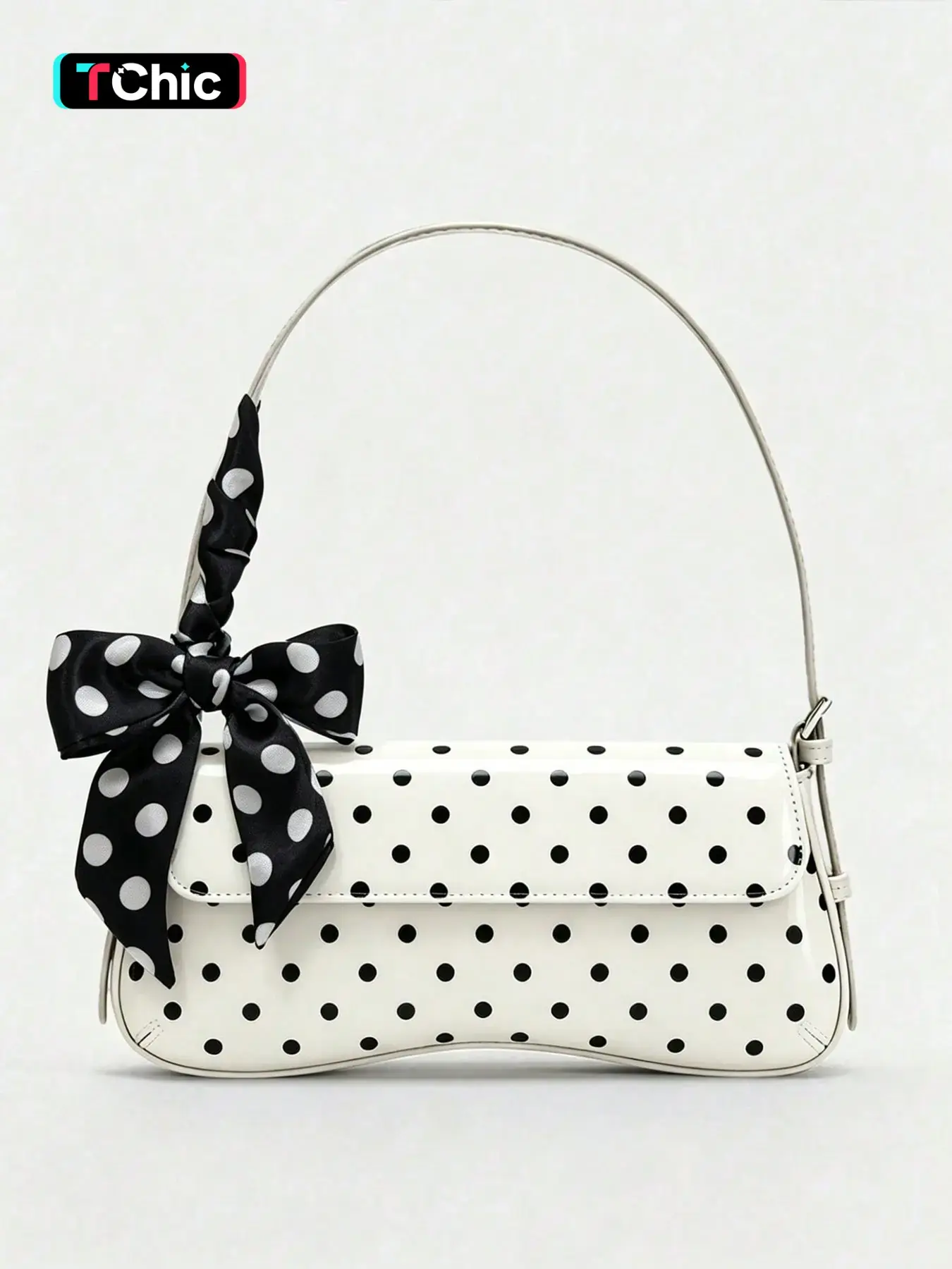 Gentle and sweet retro classic polka dot flap underarm bag with polka dot lace strap pendant design, elegant and exquisite atmosphere, fashionable shoulder bag, casual satchel, suitable for friends' gatherings and dates