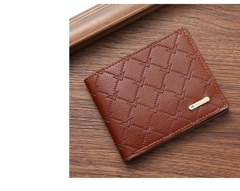 PU coin wallet, card bag, men's wallet, short style, trendy print