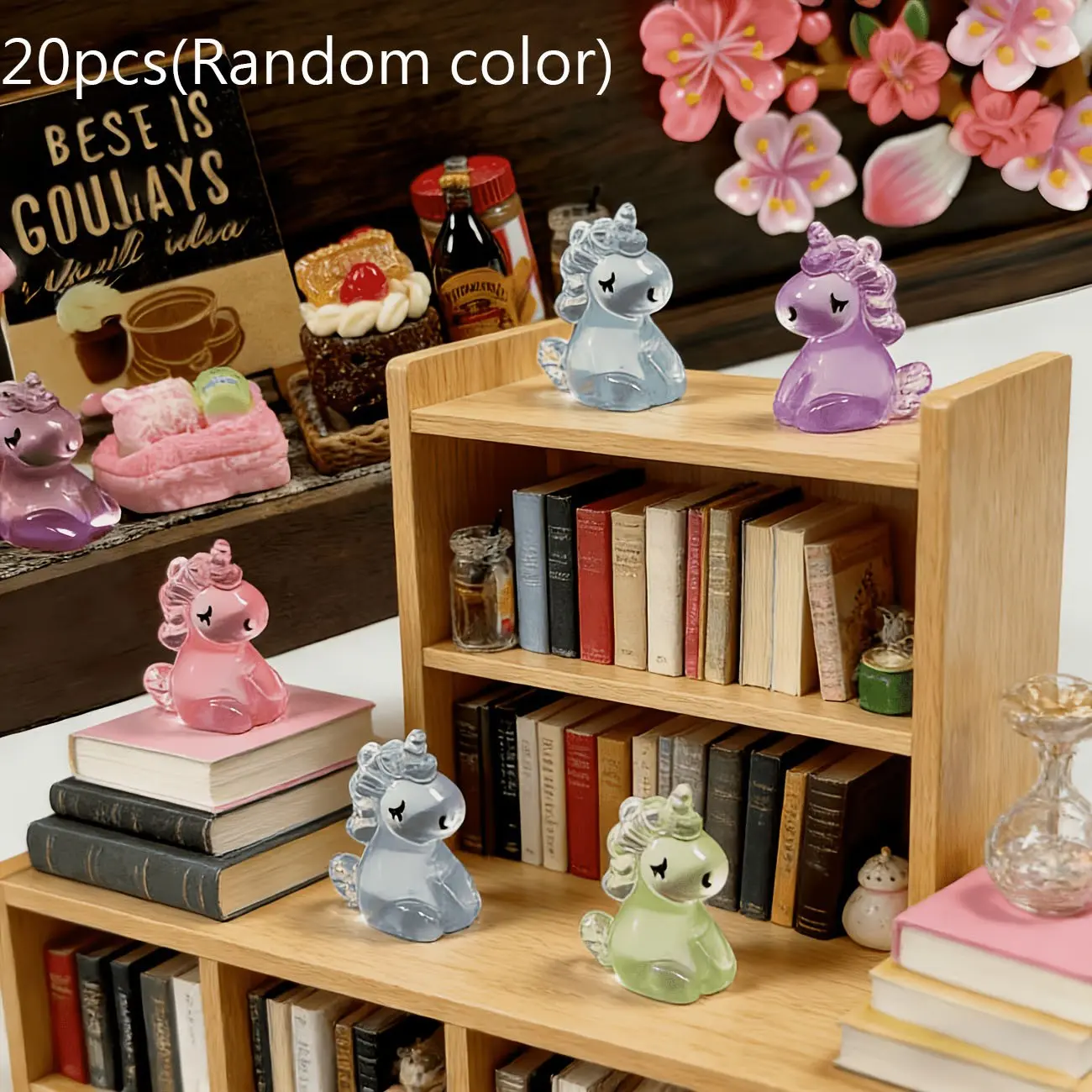 20 Transparent Unicorn Resin Ornaments, Cute Resin Figurine, Creative Car Decor, Jewelry Making, Necklaces, Earrings, Home Décor, Christmas, Easter, Hanukkah, Thanksgiving