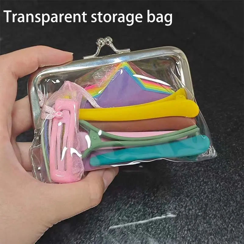 3pcs/6pcs Clear Plastic Coin Purse Set Pouch Bundle with Secure Lock Closure for On-the-Go Storage