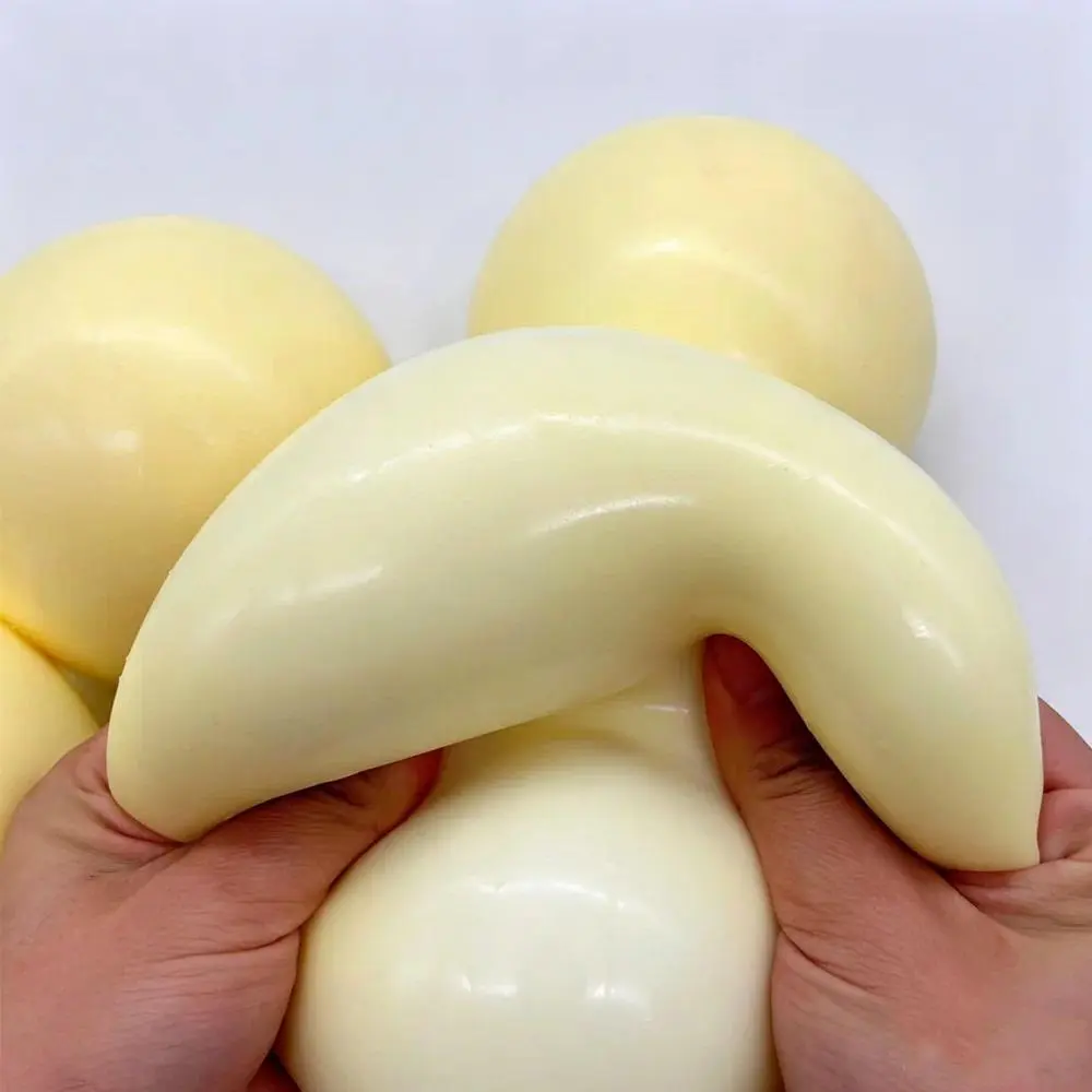Super Large 10cm Fluid Cheese Stress Relief Ball, Squishy Stress Gag Toys & Practical Jokes, Giant Mud-Feeling Fu Pinch Le Style Novelty Toy