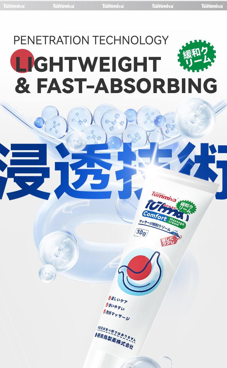 Tummiva Comfort Massage Cream for Digestive Wellness - Plant-Based for Stomach Pain Bloating Diarrhea & Bowel Noises - 30g Natural Herbal Relief