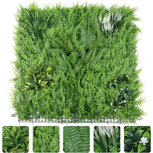 3-Pack 40"x40" Artificial Boxwood Panels – 40"x120" Total Faux Ivy Hedge Screen, Easy Zip-Tie Install, Indoor/Outdoor Greenery for Weddings, Balconies & Patios
