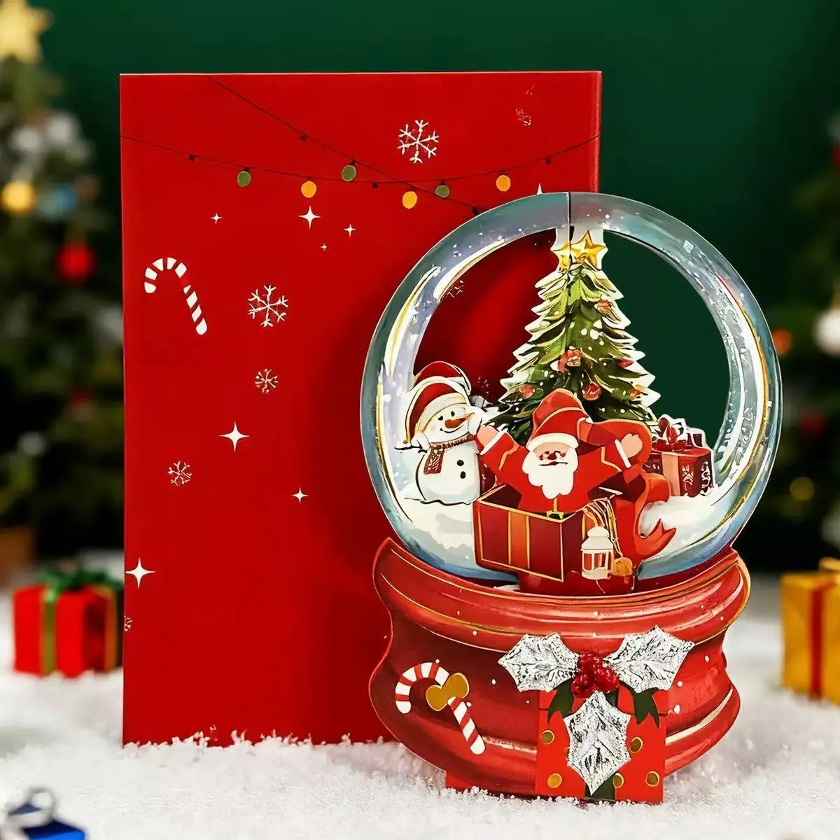 3D Standing Christmas Card, Festive Holiday Greeting Card, Perfect Gift for Merry Christmas, Elegant Design for Seasonal Celebrations