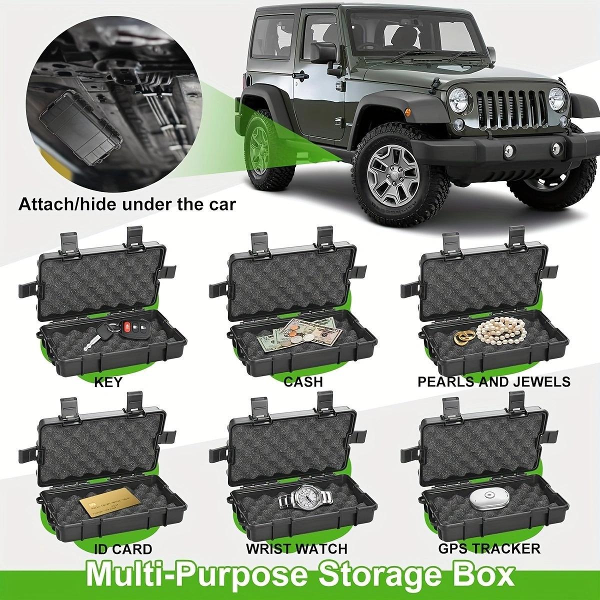Magnetic Tool Box, Waterproof Magnetic Storage Box, Portable Storage Box for Outdoor Camping Hiking, Home Organizer for Car Key