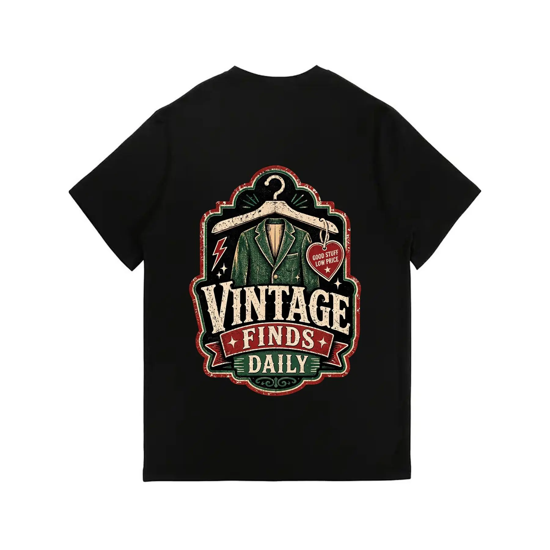Unisex Cotton T-Shirt with Vintage Graphic Back Print, Oversized Casual Short Sleeve Top for Thrift Lovers, 100% Cotton & Lightweight, Short Sleeve Tops, 100 Cotton Clothing