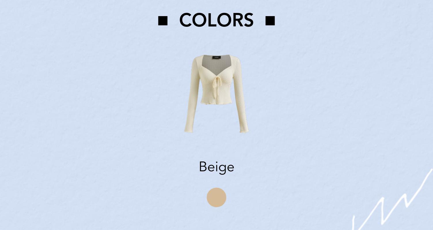 Cider Sweetheart Texture Lettuce Trim Knotted Top