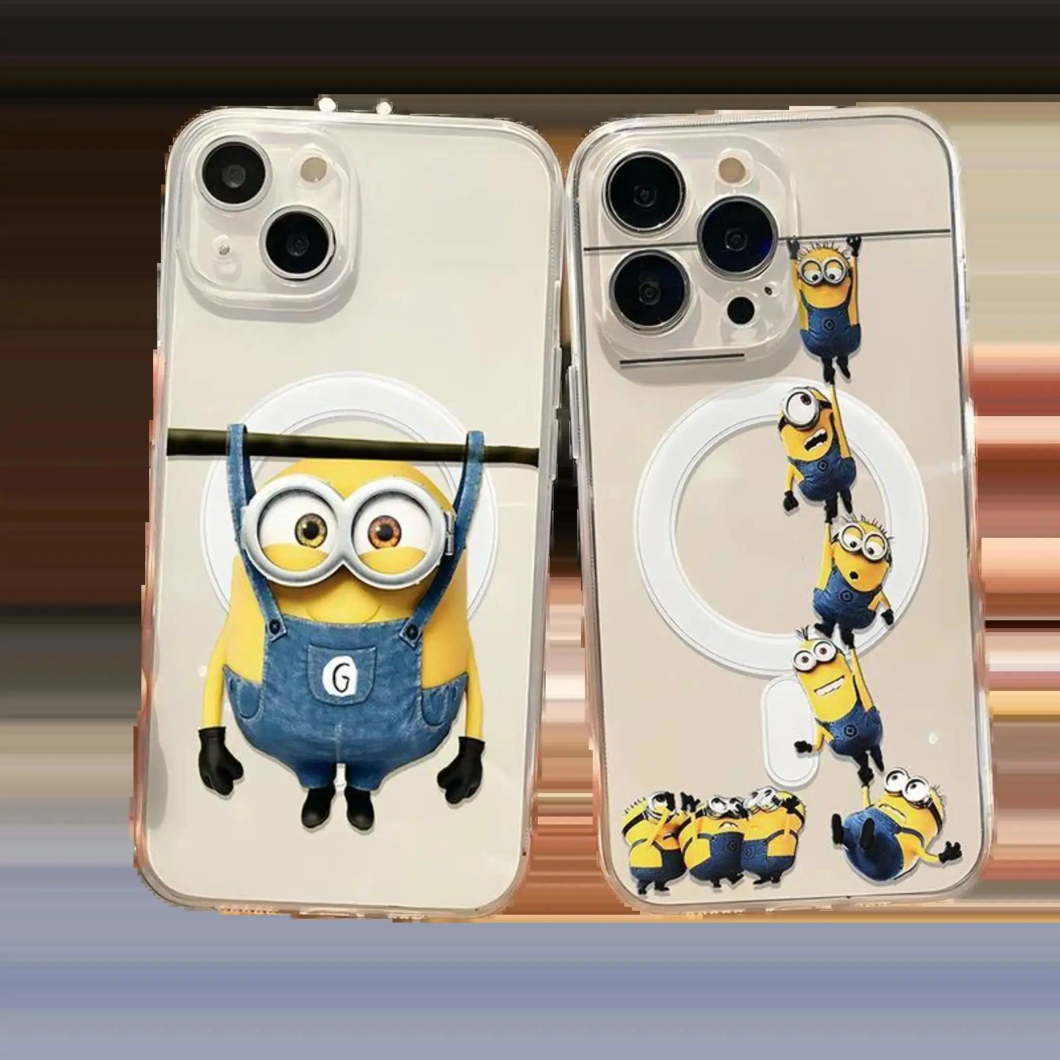 Magsafe Magnetic New Funny Cartoon M-Minions Phone Case for IPhone 17 Air 16 15 14 13 12 11 Plus Pro Max Samsung Galaxy S26 S25 S24 S23 S22 Soft Clear Cover Protection Protective