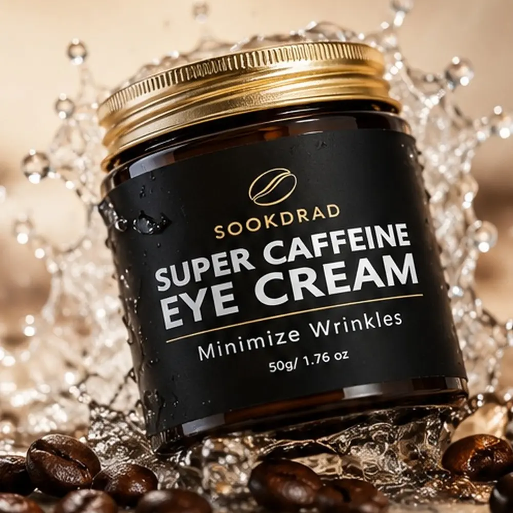 caffeine eye cream, with caffeine ingredient, minimize wrinkles, for eye area, daily skincare, 50g/1.76 oz