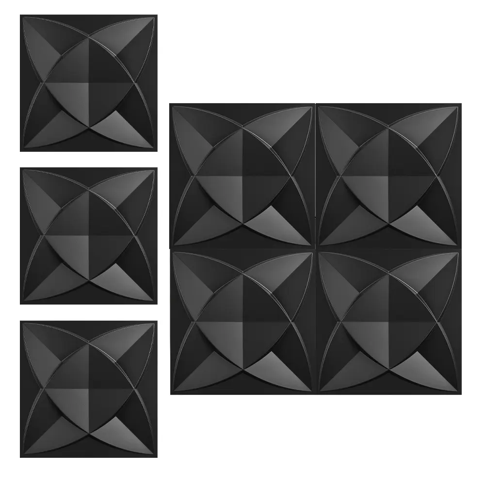 3D Wall Panels 11.8x11.8 Inch Decorative Interior Wall Decor for Game Rooms TV Backgrounds Easy Install Accents
