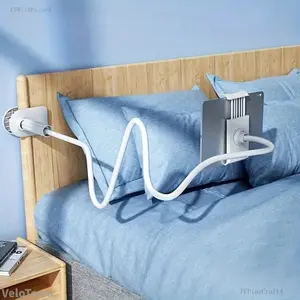 360-degree Rotating Tablet & Phone Stand, Adjustable Bedside Mount with Flexible Spiral Base, Perfect Bedside Companion for Tablets and Smartphones, Tablet Holder Stand, Durable Stand, Tablet Devices AccessoriesVeloTerraFFPineCraft4