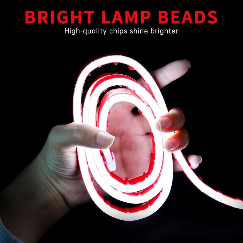 71" Dynamic LED Hood Light Strip,Waterproof Flexible Car Accessories with Startup Scan Effect & Fuse Protector ,Universal Fit for Cars,Trucks/SUVs, Cool White Exterior Lighting Gift for Men