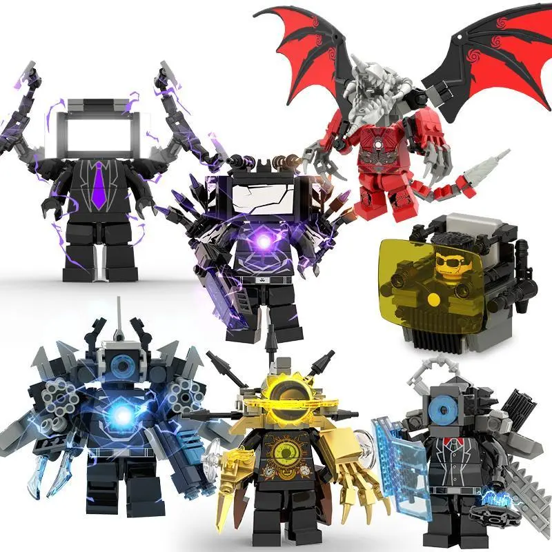 2026 Hot selling toys New Skibidi Toileted TVman Multi Joined Mini Action Figures Building Blocks TVman Speakerman Cameraman Model Toys for Kid Gift Internet-famous toy