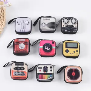 Creative Tin Metal Coin Purse, Retro Cassette Tape Shaped Mini Pouch, Cartoon Cute Key Holder, Multifunctional Portable Coin Earphone Storage Bag, Fashion Novelty Small Wallet Organizer for Daily Casual Shopping Party Travel Outdoor Street Daily Accessori